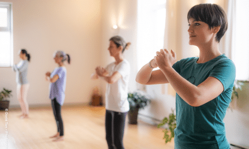 Surya Montreal practice of Taijiquan symbolising Yin and Yang