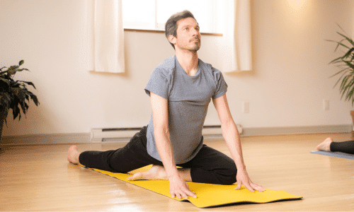 Surya Montreal student performing Yoga Suryashtanga