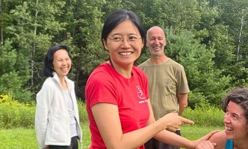 Claudette at the Surya summer retreat in Quebec