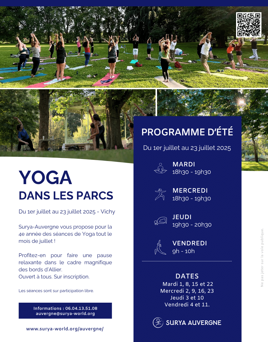 Affiche cours été Surya Auvergne