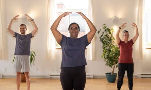 illustration of qigong practice for corporate classes