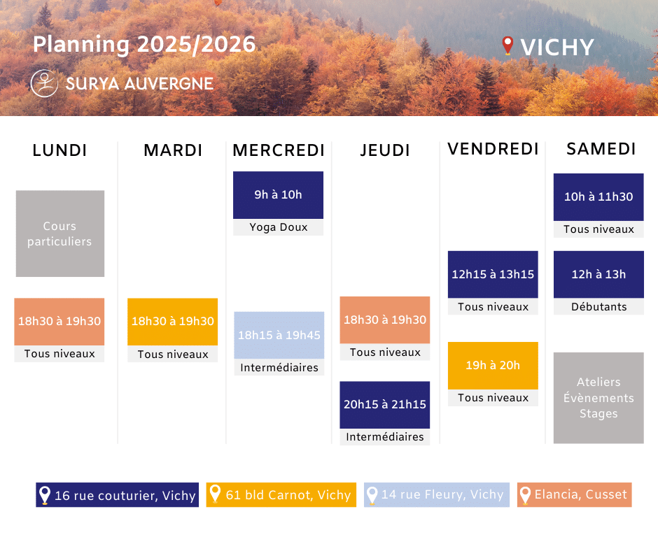 Planning yoga vichy 2025-26