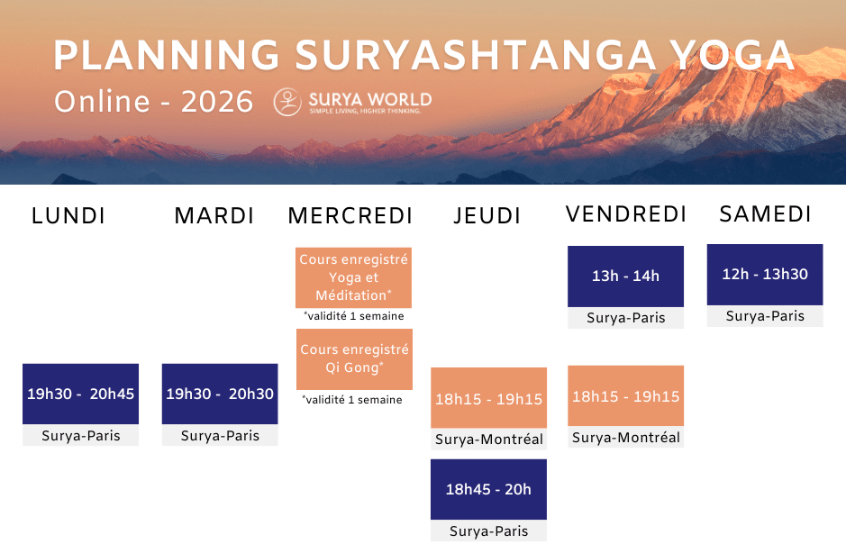cours en ligne surya tours